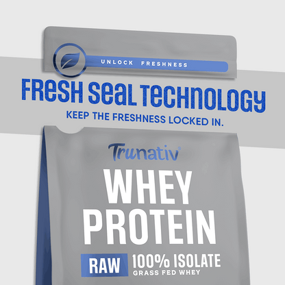 TruNativ Raw Whey Protein Isolate Powder (30g Protein - 7.7g BCAA) - Unflavoured Protein Powder (907 gms)