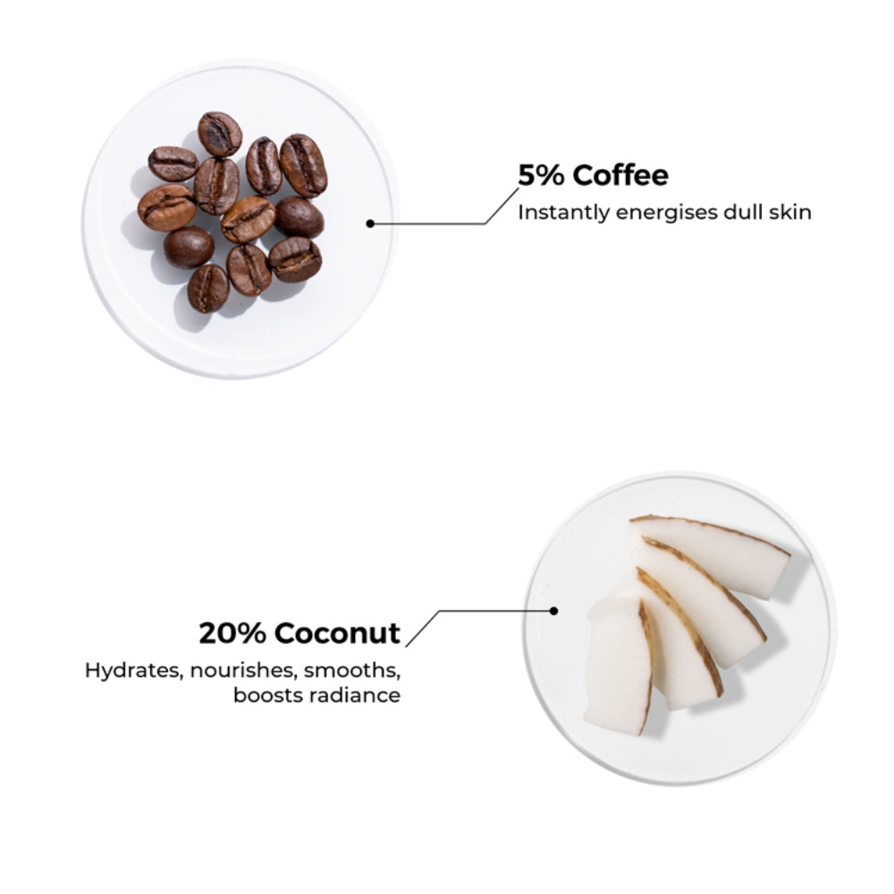 Brillare Coffee & Coconut Body Scrub Energized & Moisturised Skin- 200 ml