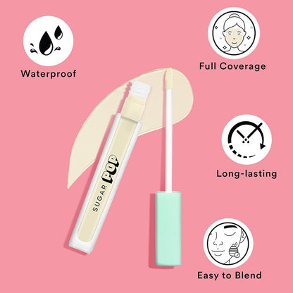 SUGAR POP Full Coverage Concealer 01 Cashew- Waterproof, Blendable, Long-Lasting