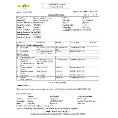 Dr. Morepen Intebact Probiotic Drops 10Bn Cfu Supplement for Gut Health (10ml)