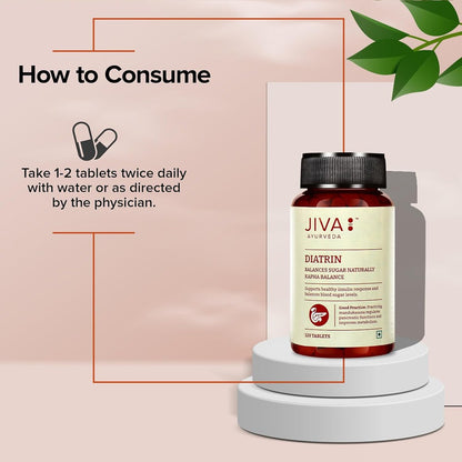 Jiva Diatrin Tablets Manages Blood Sugar Levels, Improves Metabolism (120Tablets)