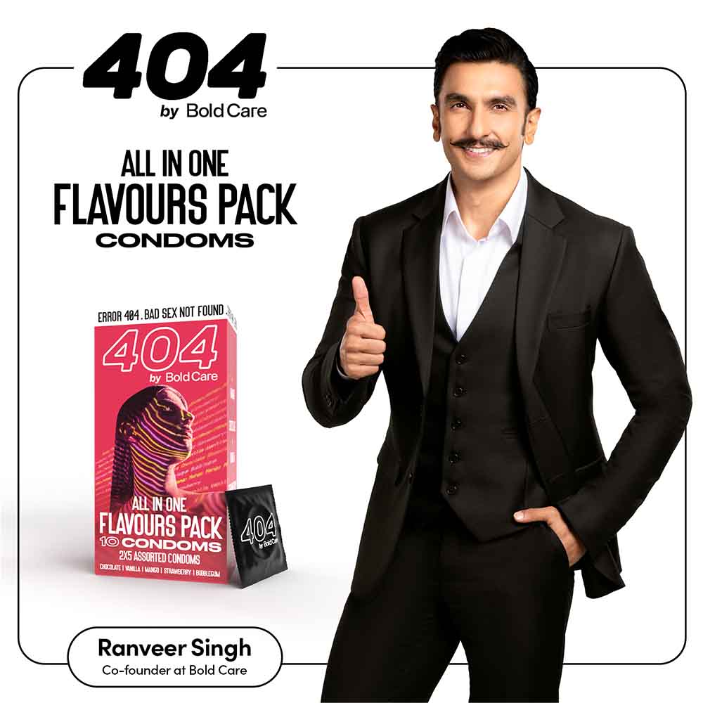 Bold Care 404 All-In-One Multi-Flavour Condoms Pack, 60 Microns with Disposable Pouches (50 gms)