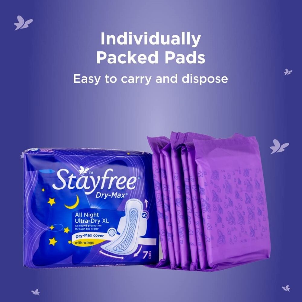 Stayfree Dry Max All Night Ultra Dry Napkins 14 Pads (Extra Large)