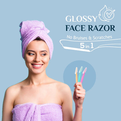 Gynocup Glossy Face Razor For Women (Pack Of 3 Units)