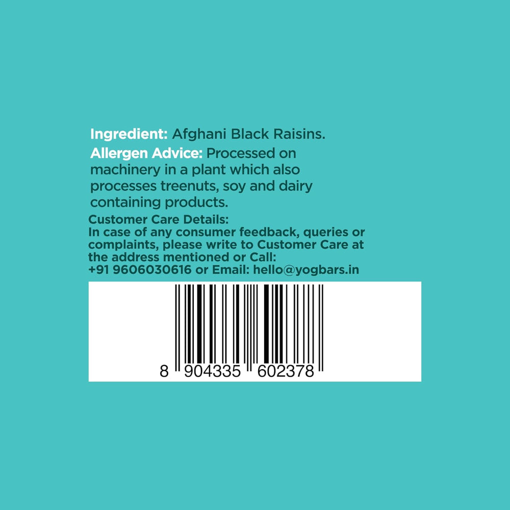 Yogabar Premium Black Raisins 500 grams