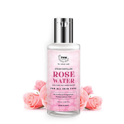 TNW-The Natural Wash Pure and Natural Rose Water Face Toner/Skin Toner/Makeup Remover for Men & Women (100ml)