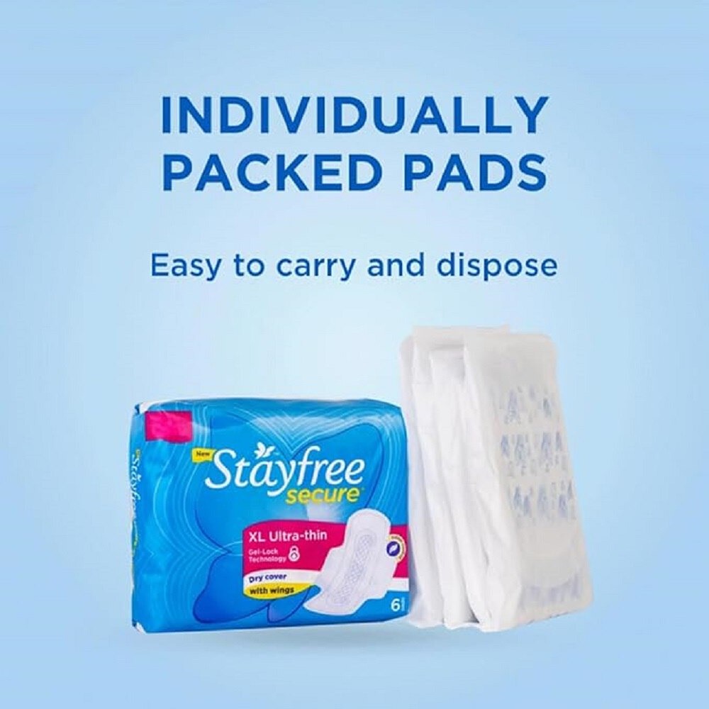 Stayfree Secure Ultra Thin with Wings XL (6 Pads)