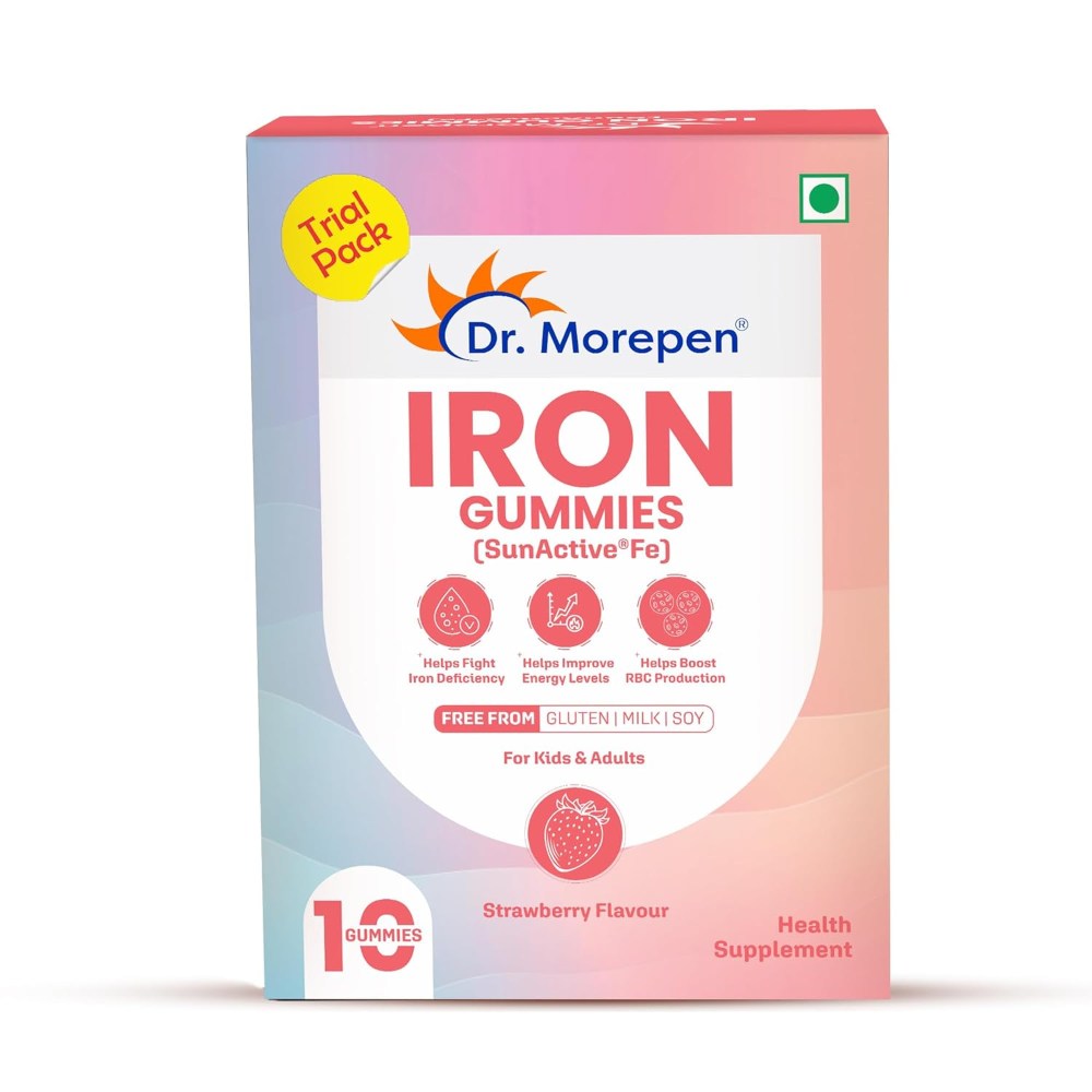 Dr. Morepen Gummies Trial Pack Combo  Relax, Vision, Multivitamin, Bone & Iron Gummies | Assorted Gummies Trial Packs for Daily Nutrition