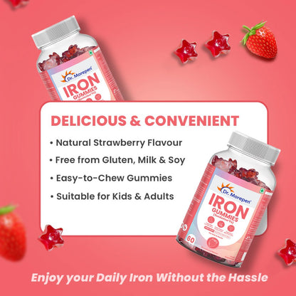 Dr. Morepen Iron Gummies With Sunactive®fe (60 Gummies)