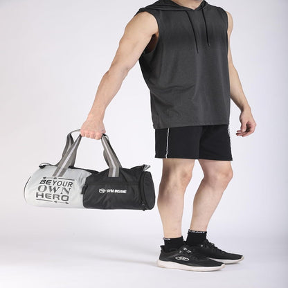GYM INSANE Gym Hero Polyster Duffle Bag with Shoe Compartment for Men & Women - Color Black(22 Ltr)