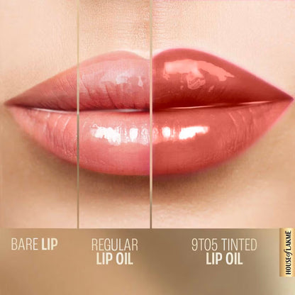 Lakme 9to5 Overtime Shine Tinted Lip Oil - Coral Charm (5.3ml)