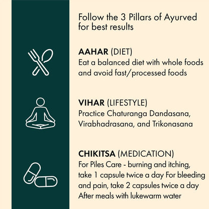 Dr. Vaidya's Piles Care-30 Capsules (Pack of 1)
