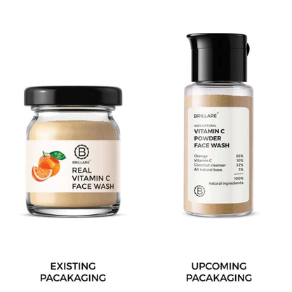 Brillare Vitamin C Powder Face Wash For Glowing, Bright Looking Skin (15 gms)