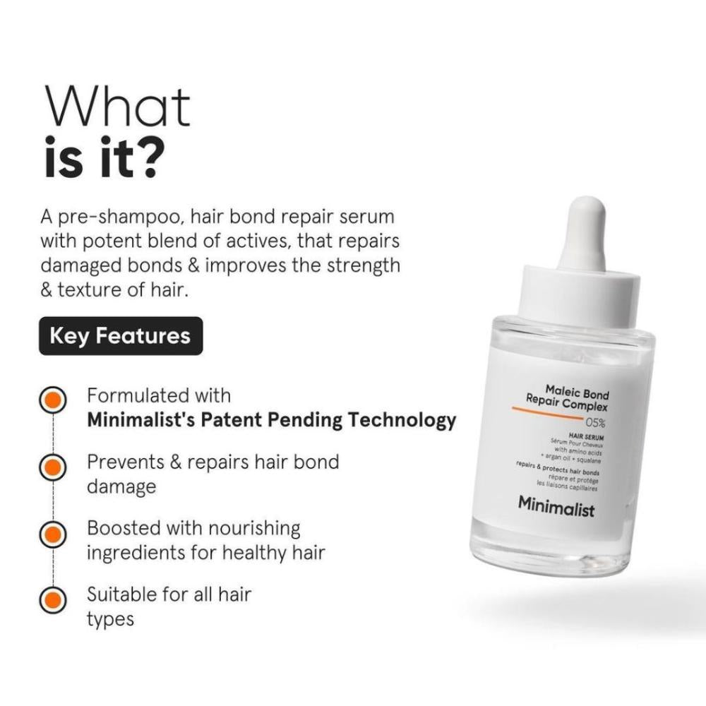 Minimalist Maleic Bond Repair Complex 05% Hair Serum (50ml)