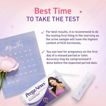 Prega News One Step Urine HCG Pregnancy Test Kit (1 Tests)