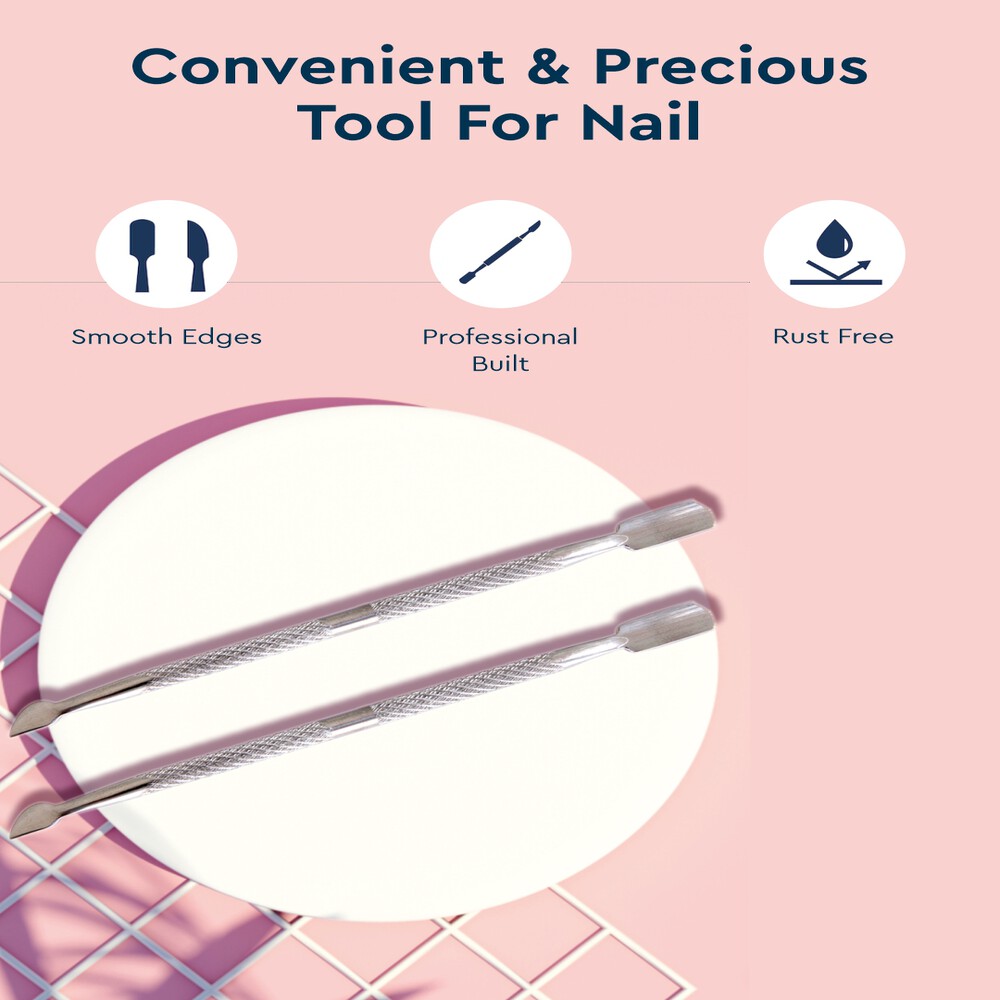 GUBB Stainless Steel Nail Pusher & Cuticle Remover, Manicure Tool