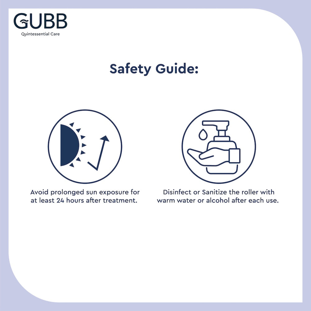 Gubb Derma Roller For Face Acne Scars, Skin Ageing & Hair Regrowth - Reduces Hair Fall - Stimulates Hair Follicles - Suitable for Beard Also - Safe & Effective _ Black