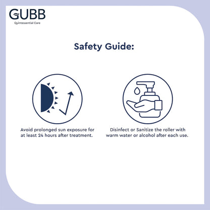 Gubb Derma Roller For Face Acne Scars, Skin Ageing & Hair Regrowth - Reduces Hair Fall - Stimulates Hair Follicles - Suitable for Beard Also - Safe & Effective _ Black