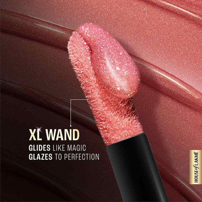Lakme Glitterati Lip Glaze - 303 Caramel Drizzle (5ml)
