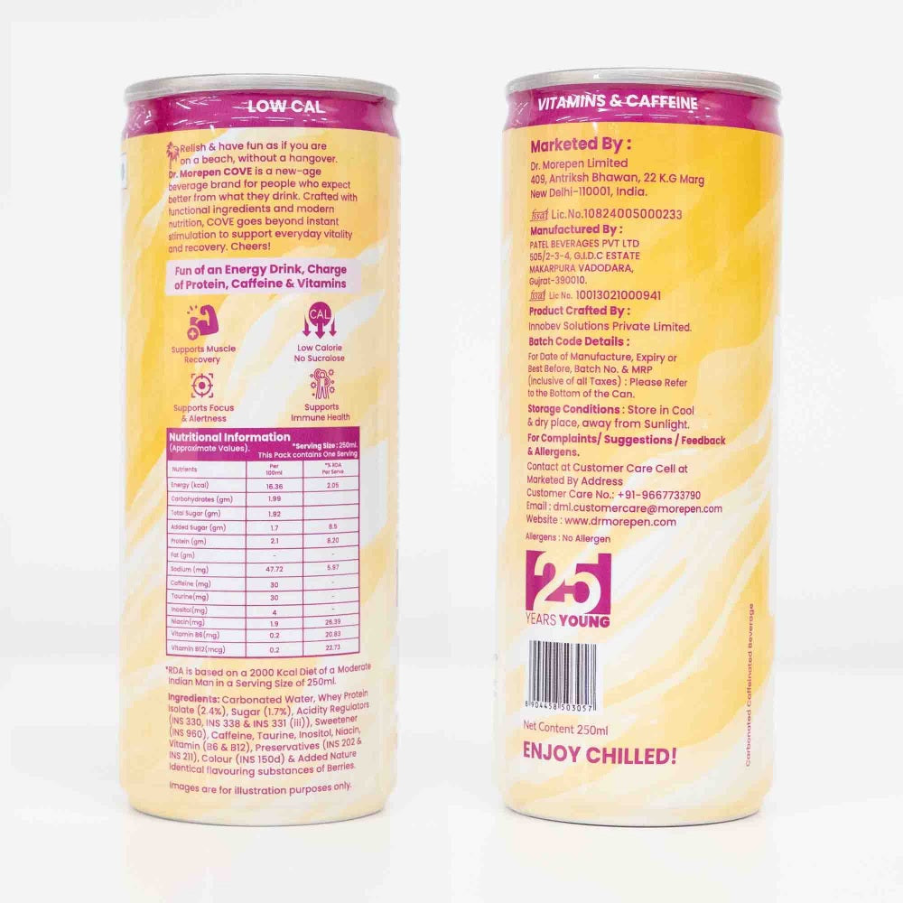 Dr. Morepen Cove Protein Energy Drink with 5.3g Protein Low Cal