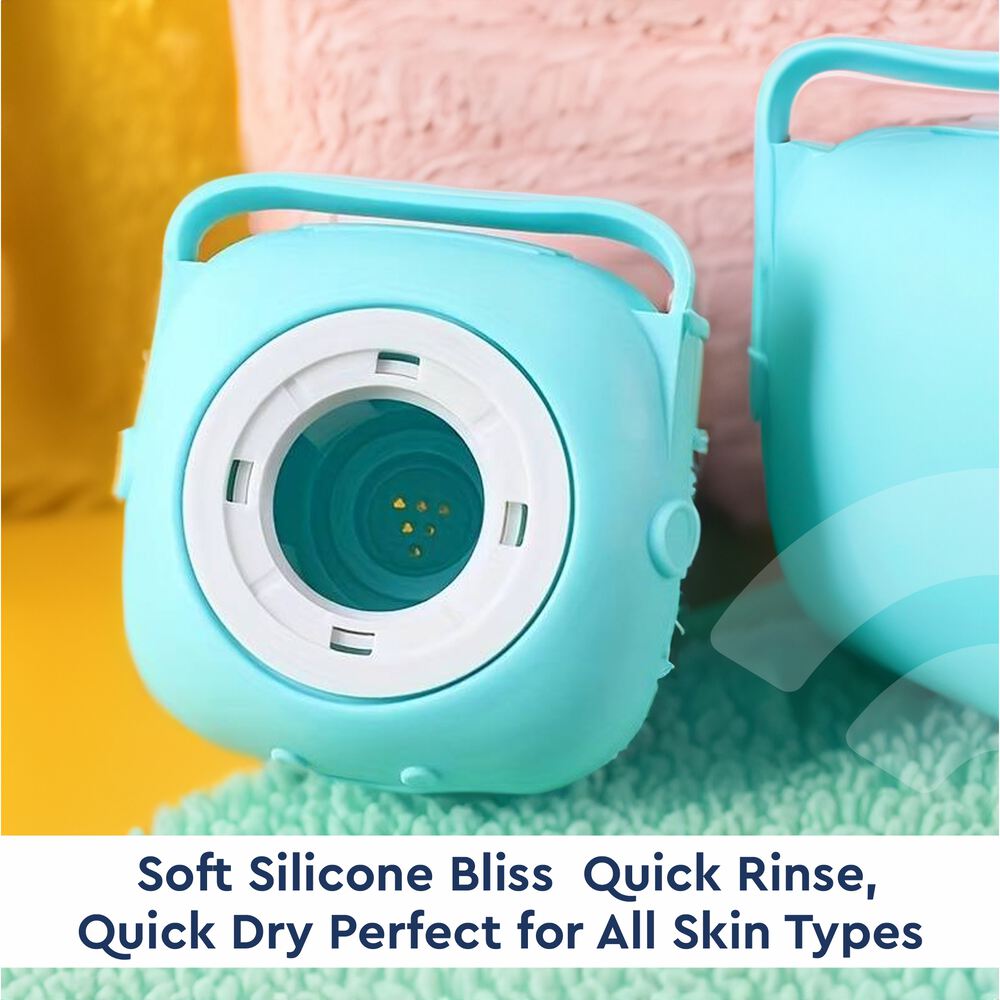 GUBB Silicone Exfoliating Bath Brush for Deep Cleansing with Shower Gel Dispenser (Random Colors)