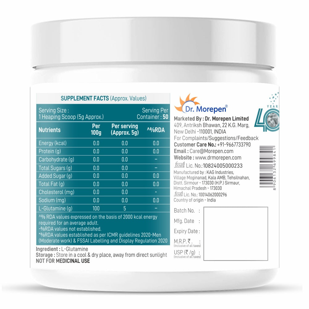 Dr.Morepen L-Glutamine - 250gm