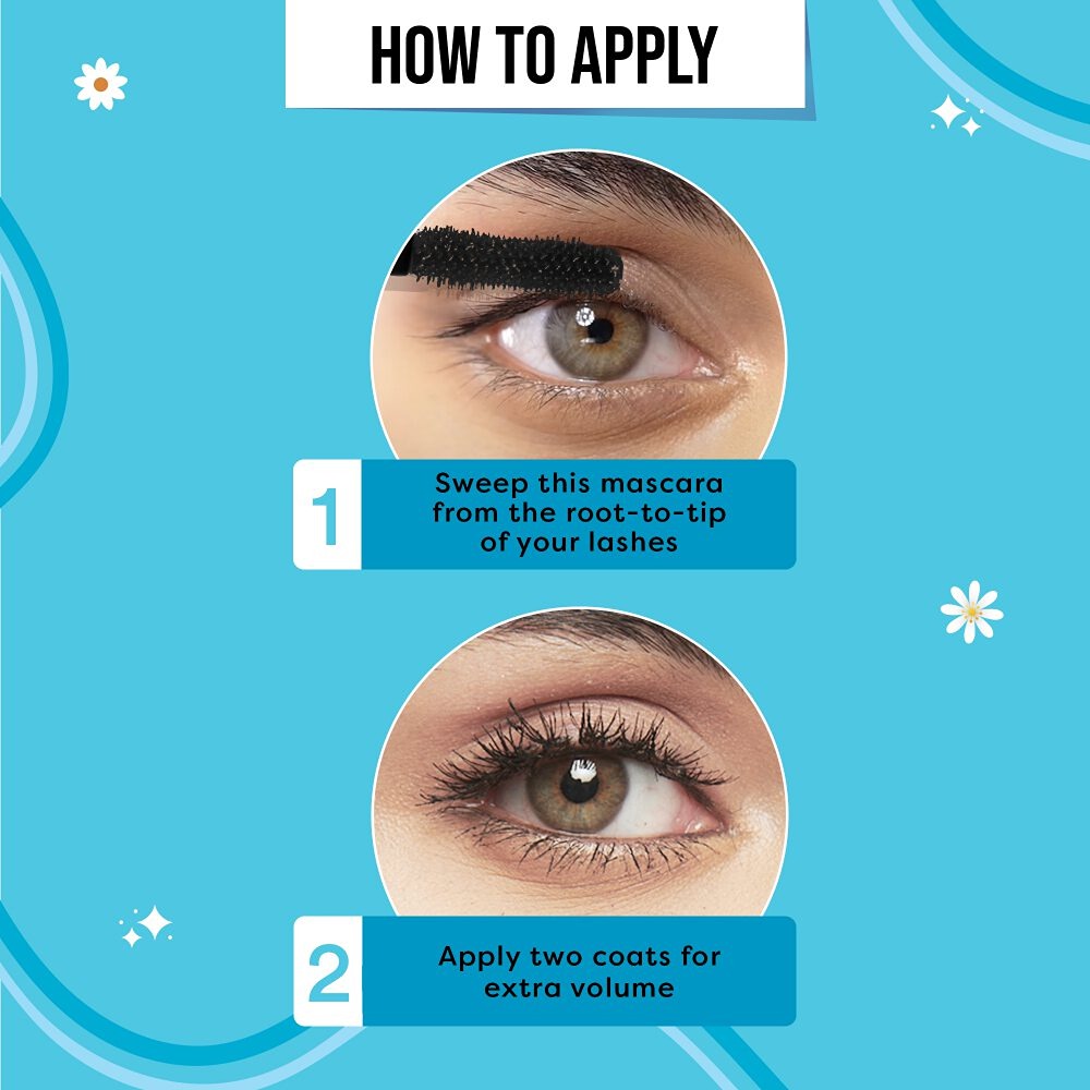 SUGAR POP Waterproof Mascara 01 Black - Instantly Lifts and Defines - Buildable Volume