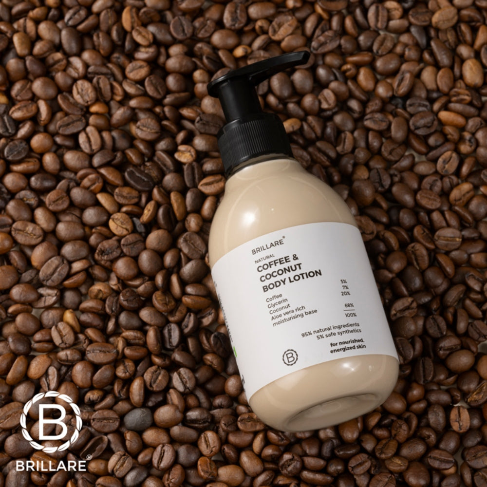 Brillare Coffee & Coconut Body Lotion for Energized & Moisturised Skin- 200 ml