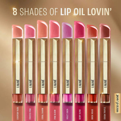 Lakme 9to5 Overtime Shine Tinted Lip Oil - Violet Vixen (5.3ml)