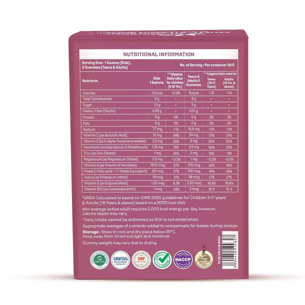 Dr. Morepen Gummies Trial Pack Combo  Relax, Vision, Multivitamin, Bone & Iron Gummies | Assorted Gummies Trial Packs for Daily Nutrition
