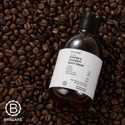 Brillare Coffee & Coconut Body Wash for Energized & Moisturised Skin- 200 ml