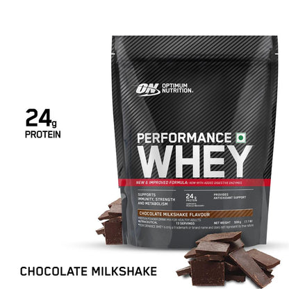 Optimum Nutrition (ON) Performance Whey Protein Powder 0.5Kg (Chocolate Milkshake)