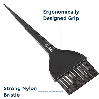 GUBB Hair Colouring Kit with Strong Nylon Bristles, Perfect For Hair Dyeing & Mehandi, Tail Comb & Mixing Bowl, Complementary Comb for Hair Partition