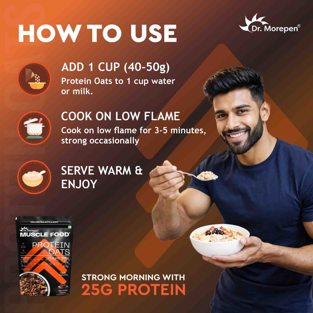 Dr. Morepen Protein Oats Chocolate Flavour- 1 kg