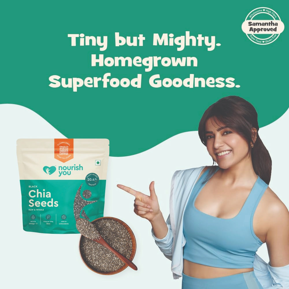 Nourish You Raw & Whole Chia Seeds (150 gms)