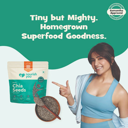 Nourish You Raw & Whole Chia Seeds (150 gms)