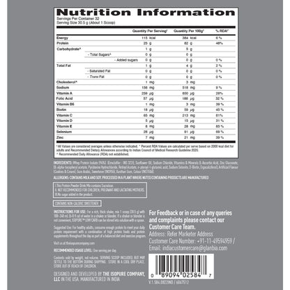 Isopure Whey Protein Isolate Powder with Vitamins for Immune Support - Cookies & Cream- (1 kg)