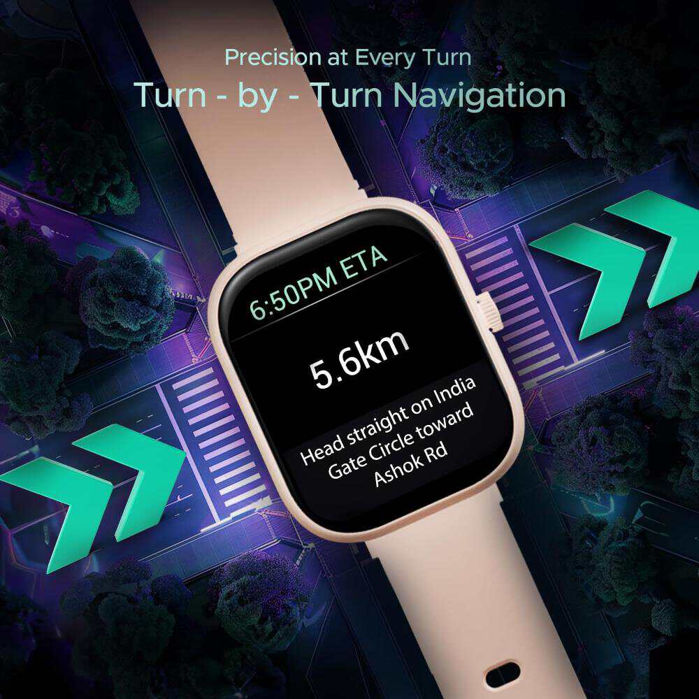 boAt Wave Sigma 3 w/Turn-by-Turn Navigation, 2.01" HD Display, Bluetooth Calling, Crest+ OS, QR Tray, Watch Face Studio, Coins, Emergency SOS Smart Watch for Men & Women (Cherry Blossom)