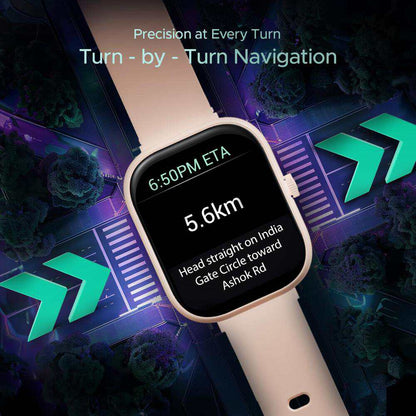 boAt Wave Sigma 3 w/Turn-by-Turn Navigation, 2.01" HD Display, Bluetooth Calling, Crest+ OS, QR Tray, Watch Face Studio, Coins, Emergency SOS Smart Watch for Men & Women (Cherry Blossom)