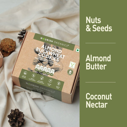Nourish Organics Almond Buckwheat Cookies - 120 gms