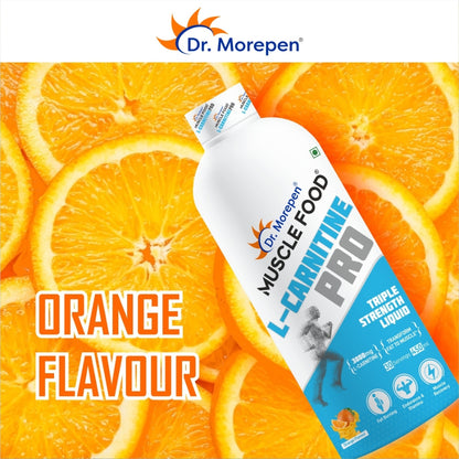 Dr. Morepen Muscle Food L-Carnitine Pro - Orange 450ml, 30 Servings