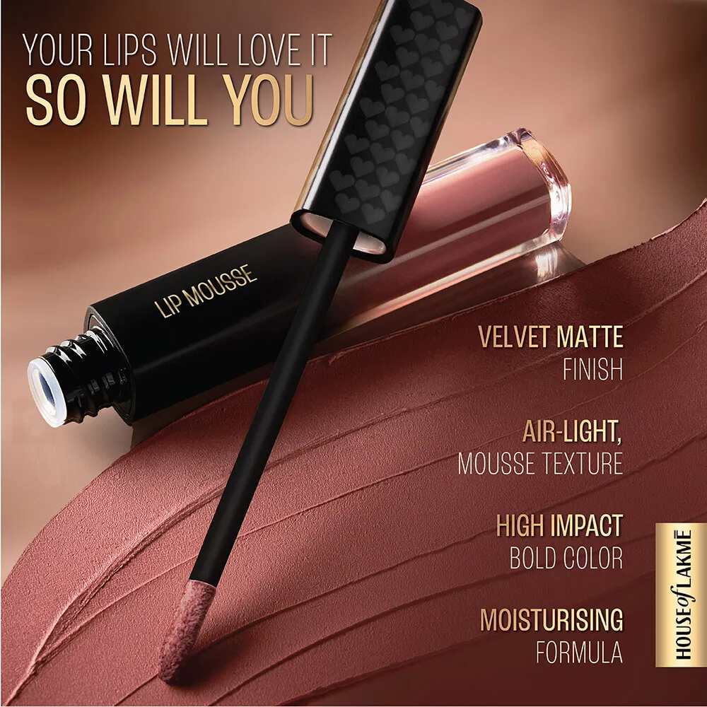 Lakme Xtraordin-airy Lip Mousse - Chocolate Temptation (4.6 gms)