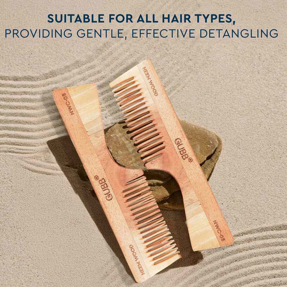 Gubb Detangling Neem Wood Comb (NWC-05ONL)