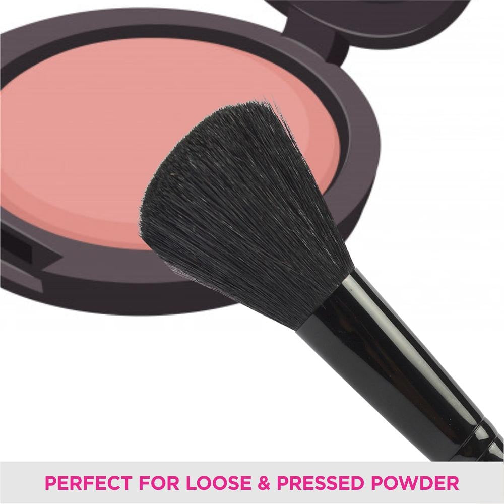 Vega Blush Brush With Wooden Handle And Natural Animal/Synthetic Hair (Ev-19)