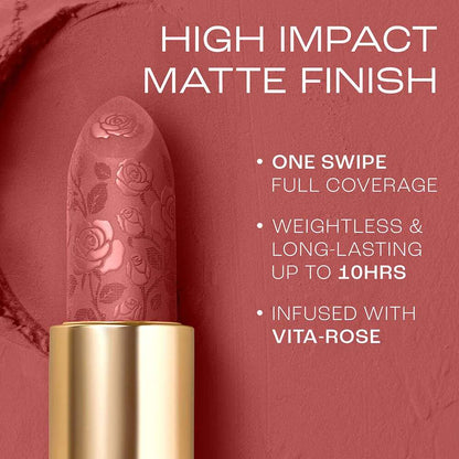 Lakme Rouge Bloom Powder Matte Bullet - Brick Bloom 210 (4 gms)