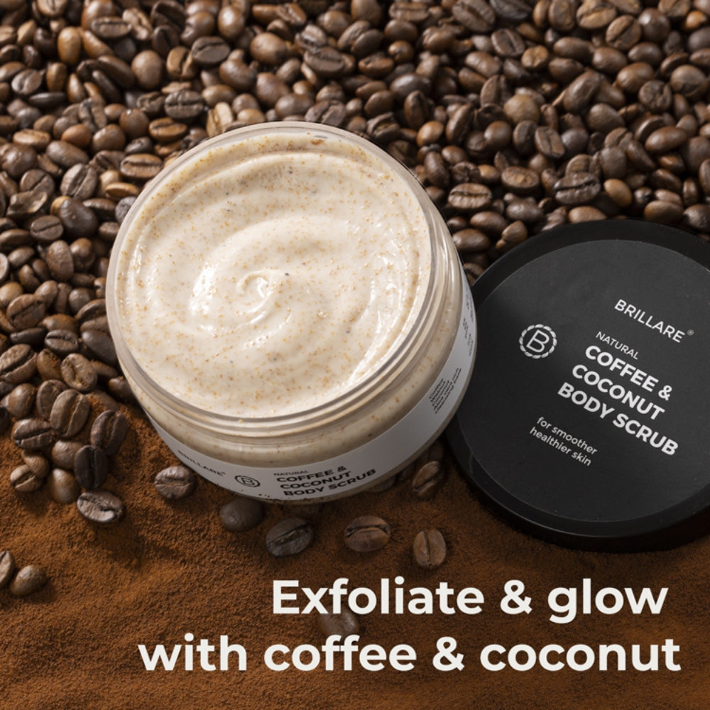 Brillare Coffee & Coconut Body Scrub Energized & Moisturised Skin- 200 ml