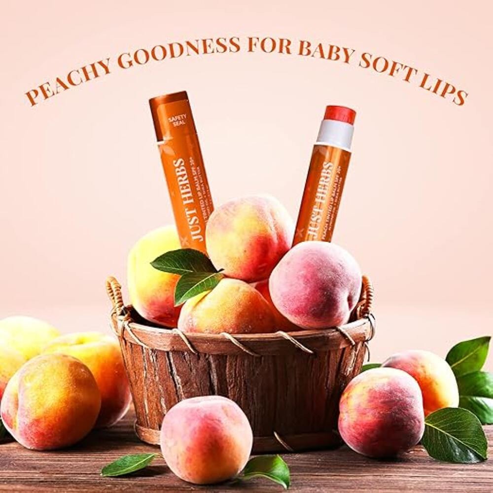 Just Herbs Tinted Lip Balms SPF 20+ (Peach)