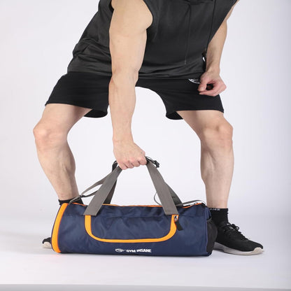 GYM INSANE Navy Breeze Polyester Duffle Bag with Shoe Compartment for Men & Women - Color Navy Blue(21 Ltr)