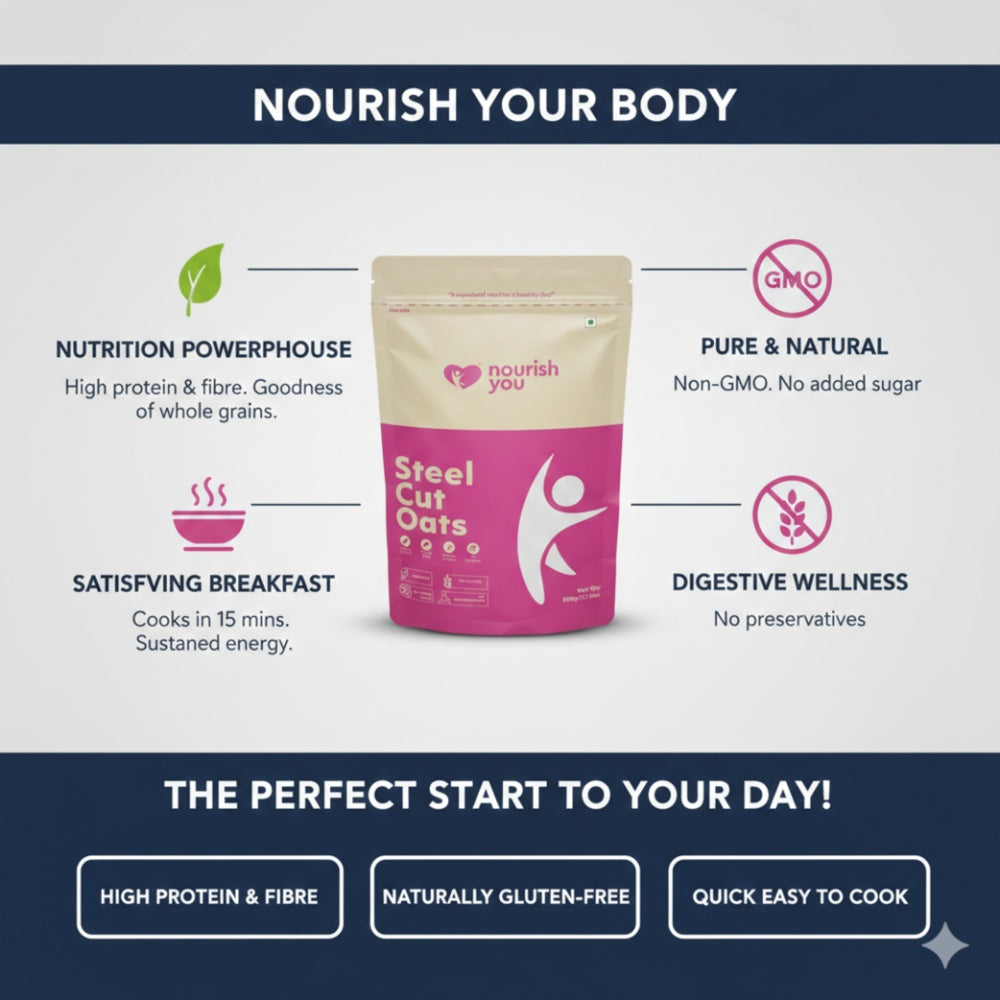 Nourish You Premium Steel Cut Oats (500 gms)