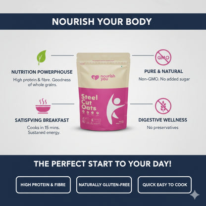 Nourish You Premium Steel Cut Oats (500 gms)